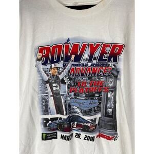 Clint Bowyer T Shirt Size 2XL XXL Graphic Stewart Haas Racing Crewneck